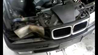 BMW E36 headlight replacement and front grill removal