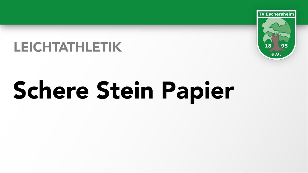 Leichtathletik: Schere Stein Papier - YouTube