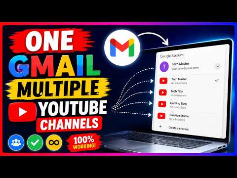 How to Make Multiple YouTube Channels With One Gmail Account ( 2026 - 1 Minute Steps )