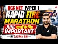 UGC NET Paper 1 | UGC NET Paper 1 PYQ | UGC NET PAPER 1 RAPID FIRE By Gaurav Sir