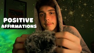 ASMR | Positive Affirmations with fluffy mic combo