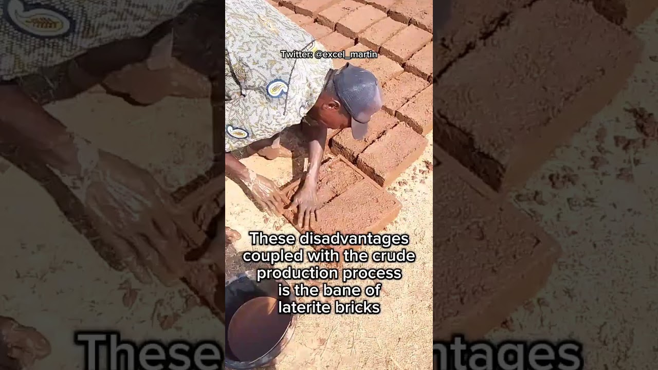 How unfired and non-stabilized laterite bricks are made in Nigeria