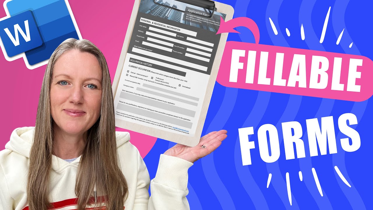Create a Fillable Form in Word  Digital Form from scratch