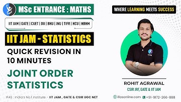 JOINT ORDER STATISTICS | IIT JAM Quick Revision in 10 Minutes | IFAS