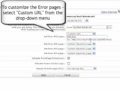 How-To Assign Custom Error Pages