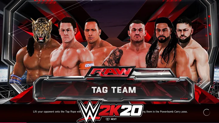 WWE 2K20 John Cena & Rock & King VS. Randy Orton & Roman Reigns & Finn Bàlor | WWE 2K20 Elimination