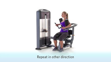 Precor - Discovery Series Selectorized Line DSL315 Rotary Torso Instructional Video