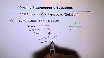 Trigonometric Equations Test Solution Q1 - EDEXCEL - GCSE - SAT