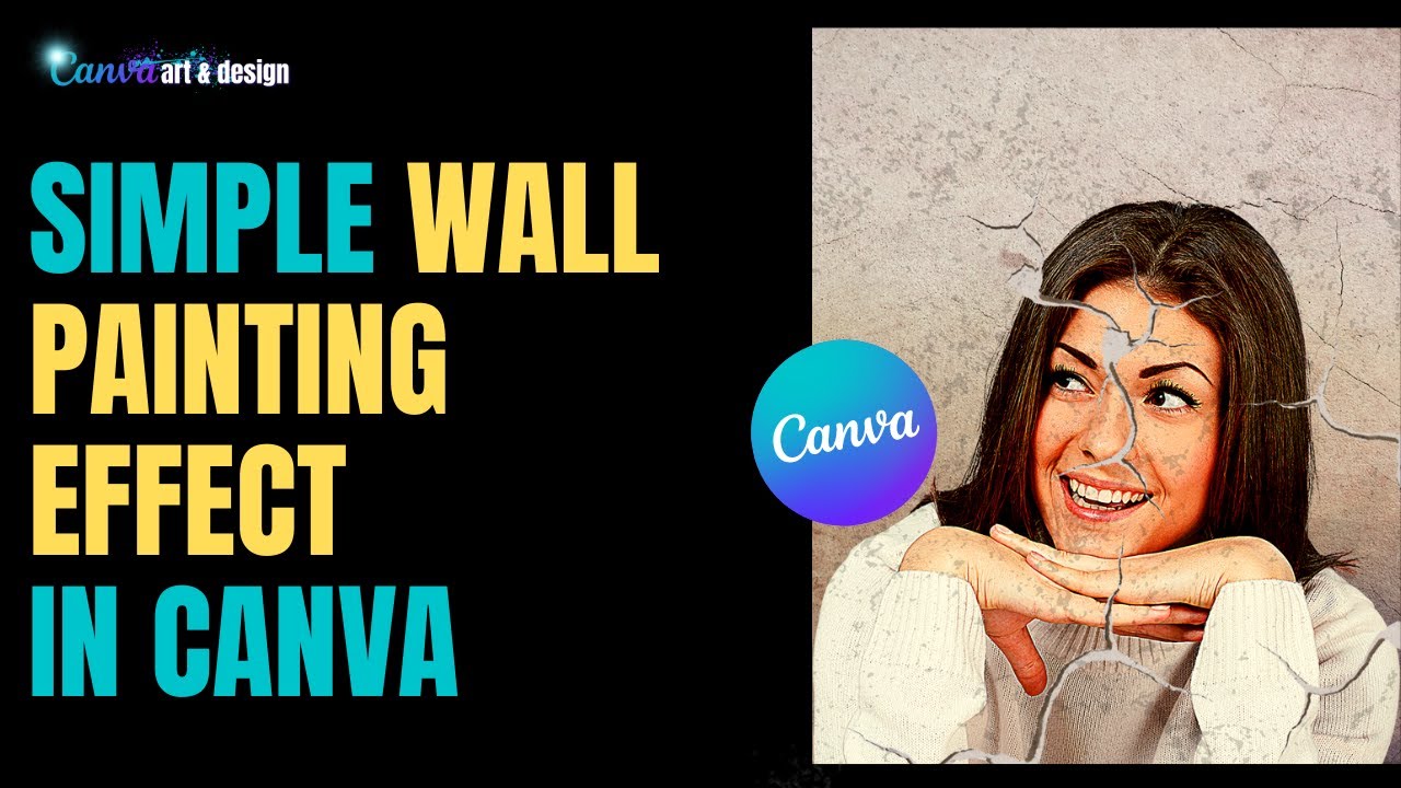 Wall Painting Effect | How Transform a Photo to a wall painting picture | Canva Art Design Tutorial