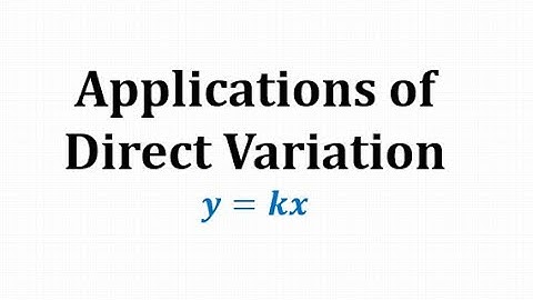 Direct Variation Applications