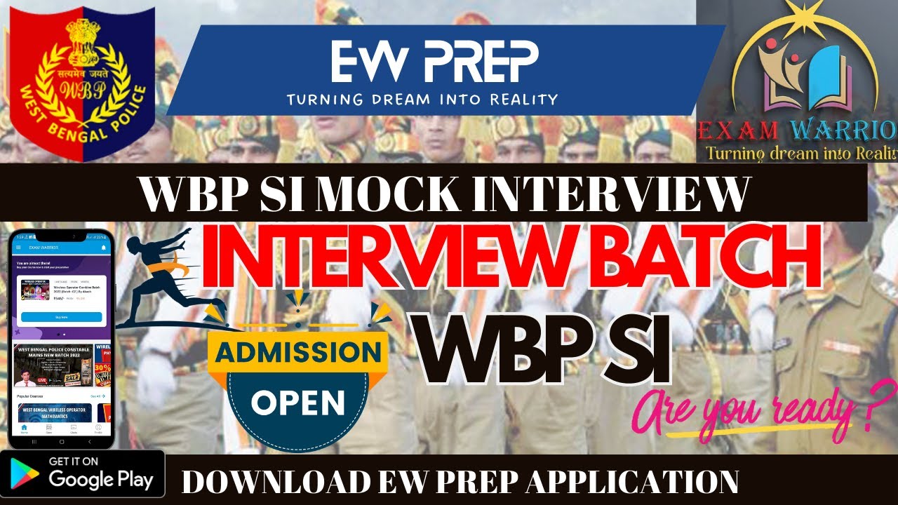 🚀👮‍♂️WBP SI Mock Interview  || WBP SI  Interview preperation  || Wbp si interview