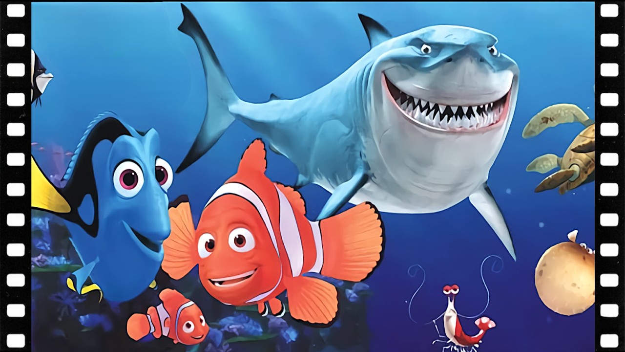 Finding Nemo | Vintage Cinema Experience 🌧️ Rain & Thunder (4K