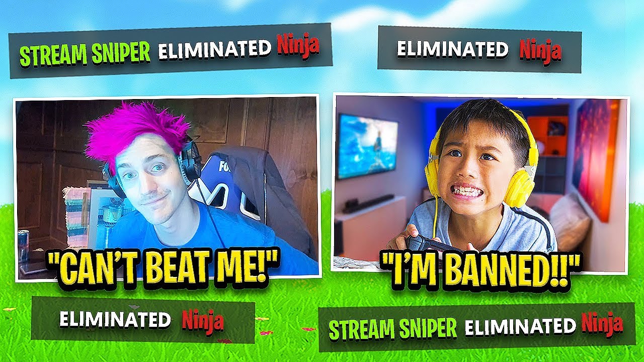 I Stream Sniped Ninja until he BANNED me on Fortnite...