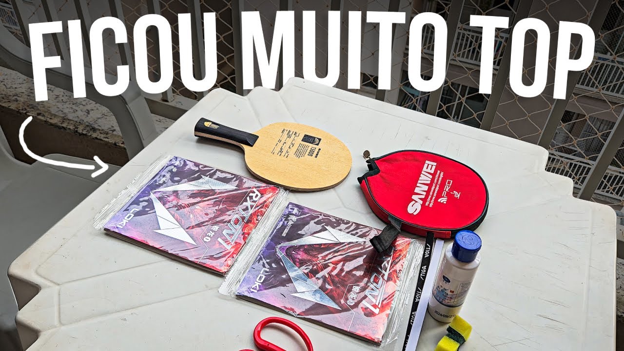MONTANDO RAQUETE DE TÊNIS DE MESA PARA UM INSCRITO DO CANAL! (Sanwei T5000 + RXTON 1)