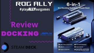 Docking Jsaux para Steam Deck - Asus Rog Ally con puerto M.2 y cargador de 65 Watts