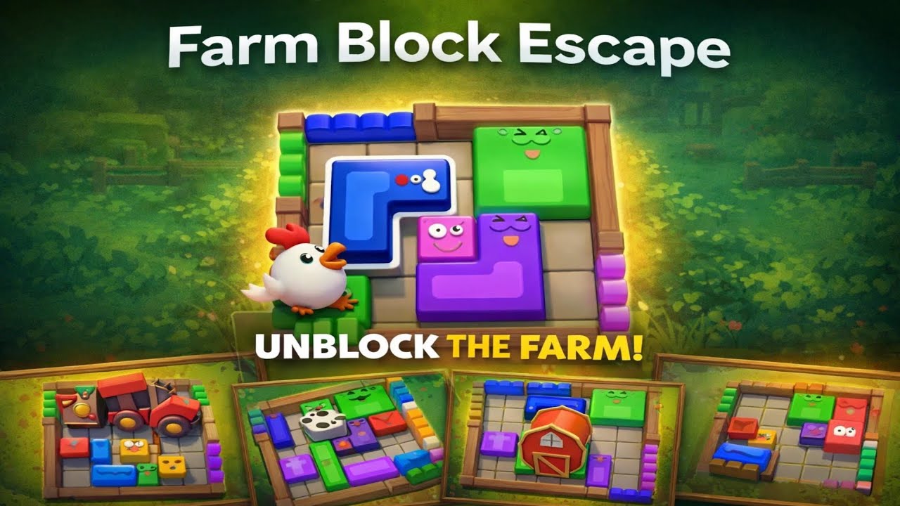 Farm Block Escape Gameplay | Cute Animal Puzzle & Block Sliding Fun 🐷🚜