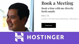 Set Up And Manage Appointments Using Hostinger Website Builder