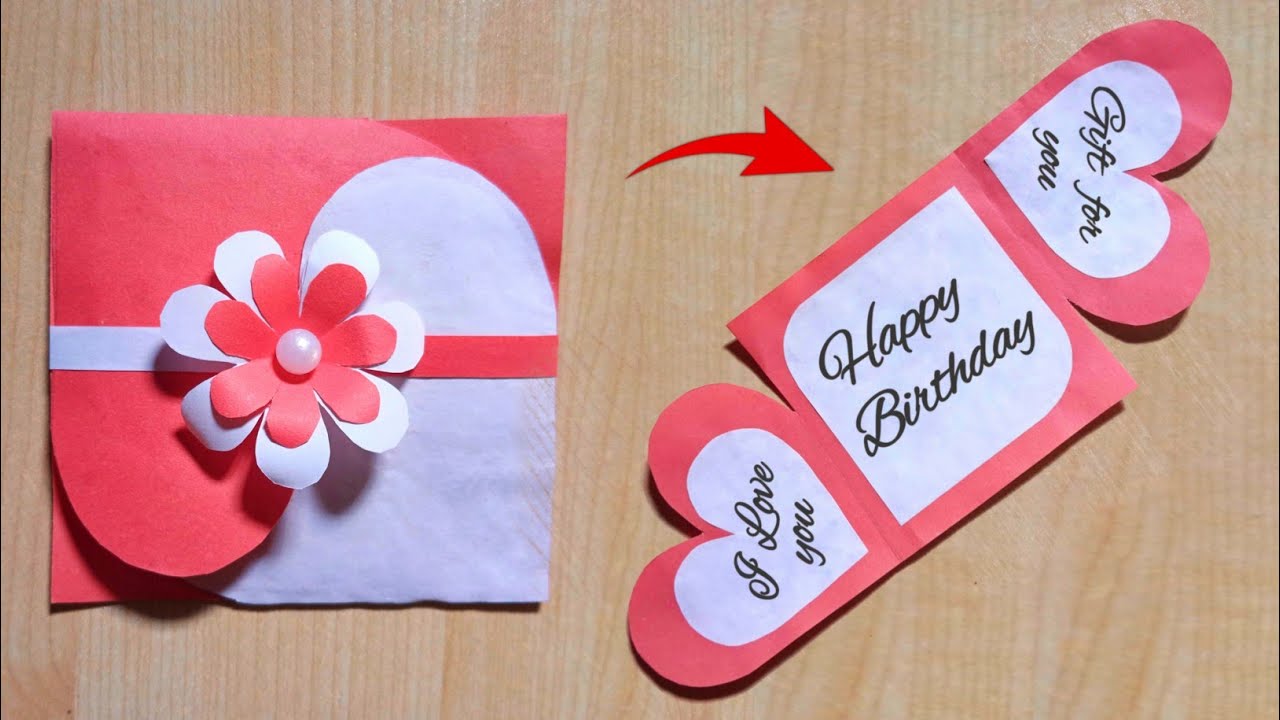 Happy Birthday greeting card very easy handmade | DIY happy birthday ...