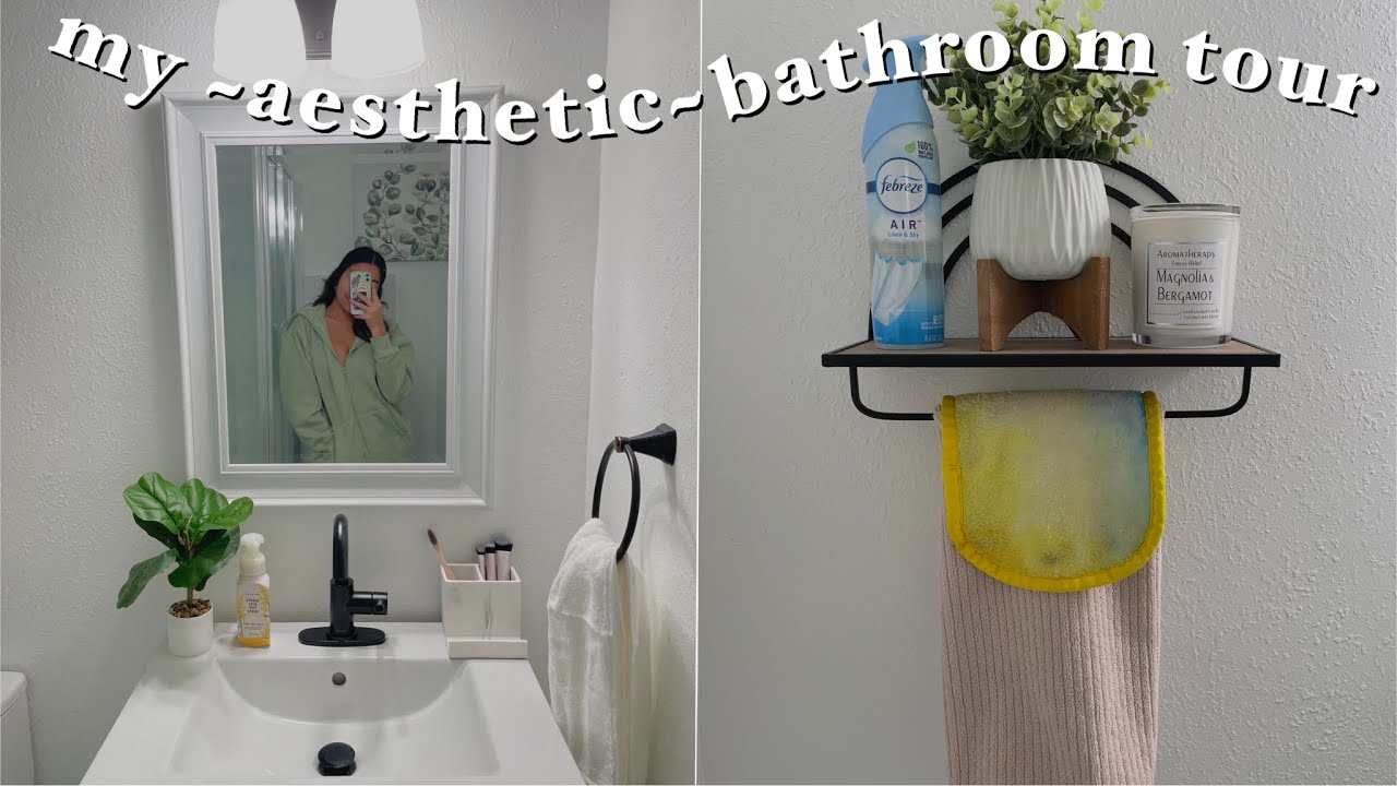 my aesthetic bathroom tour!! | bathroom organization ideas! - YouTube