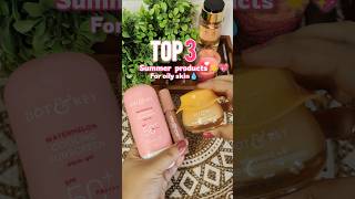 My top 3 favourite summer products for oily skin to survive this heat ☀️💖 #shorts #skincare #summer