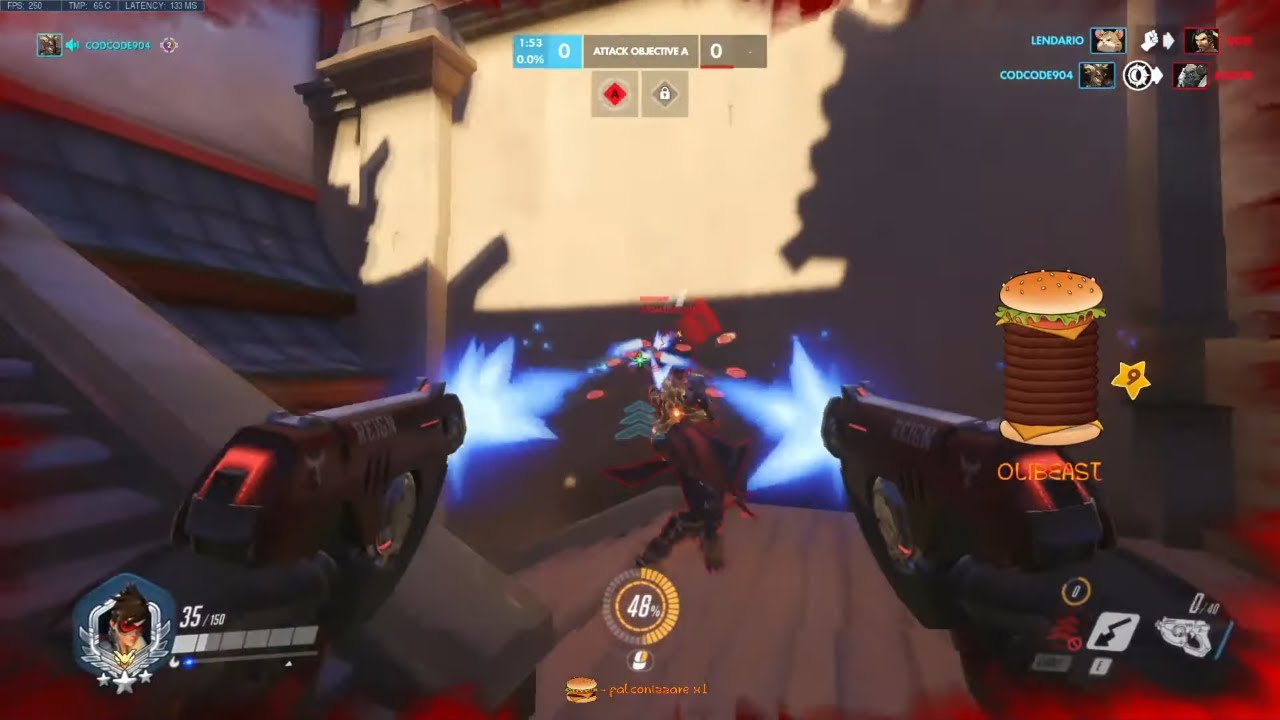 DAFRAN TRACER AND TORBJORN GAMEPLAY! [ OVERWATCH SEASON 25 TOP 500 ]