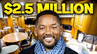 Inside Will Smith's Luxurious 2-Story Movie Trailer!