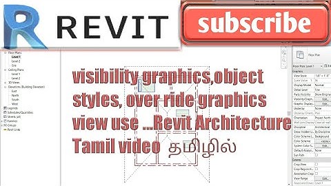 Revit architecture Tamil video tutorial part 20 object styles, visibility graphics, override element