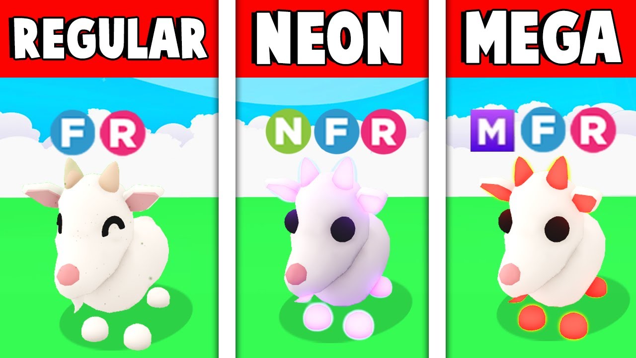 MEGA vs NEON vs REGULAR GOAT trades in Adopt Me! - YouTube