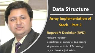 Video 9: Array Implementation of Stack Part 2