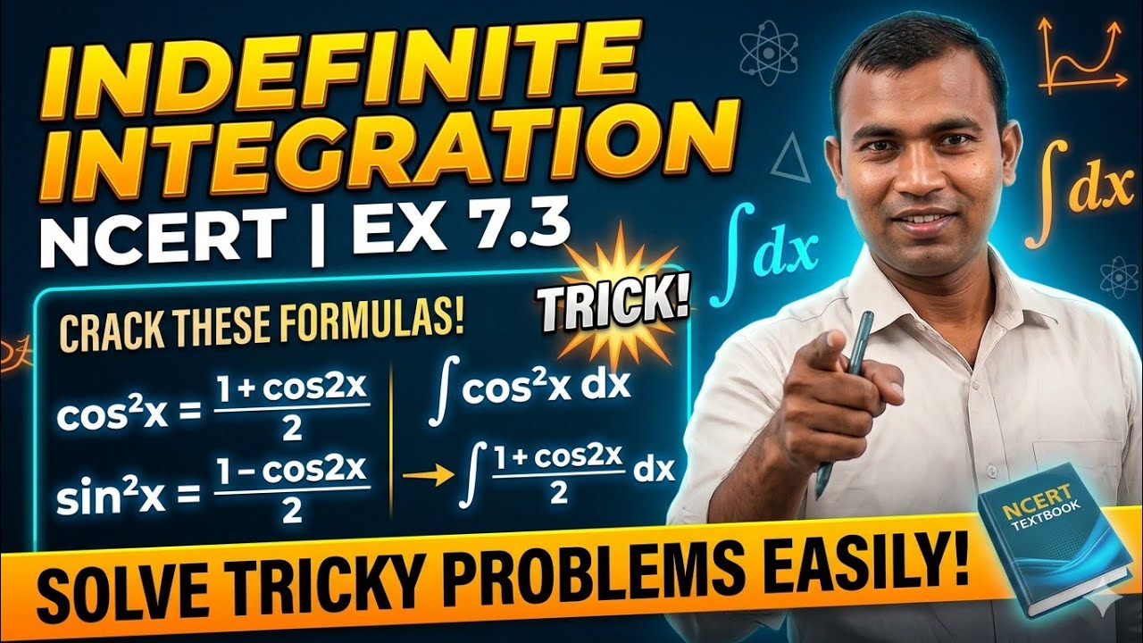 Master Exercise 7.3: Integration (Intro + Q1 to Q5) | Class 12 NCERT | LECTURE -6 | 