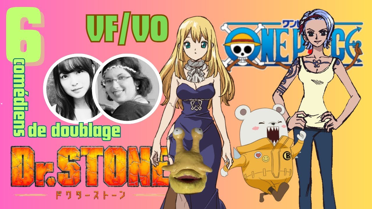 6 comédiens de doublage VF/VO entre Dr. Stone et One Piece. 01/24/2025