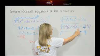 20 9B Solving a Radical Equation that has No Solution