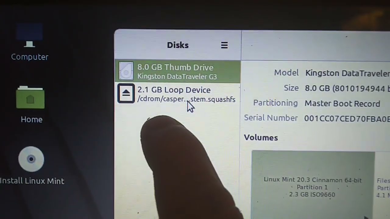 Verifying that the built-in 64GB eMMC SSD will not be detected by anything but windows (shame on HP)