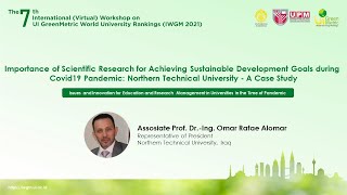 4. Assist. Prof. Dr. Omar Alomar - Importance of Scientific Research for Achieving SDGs*