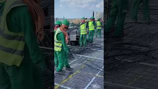 Concrete Slab Shifting Post tension strands for PT Work.#shortvideo #shorts