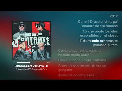 Cuando No Era Cantante Remix – El Bogueto, Anuel AA, Fuerza Regida, Yung Beef   Letra Completa