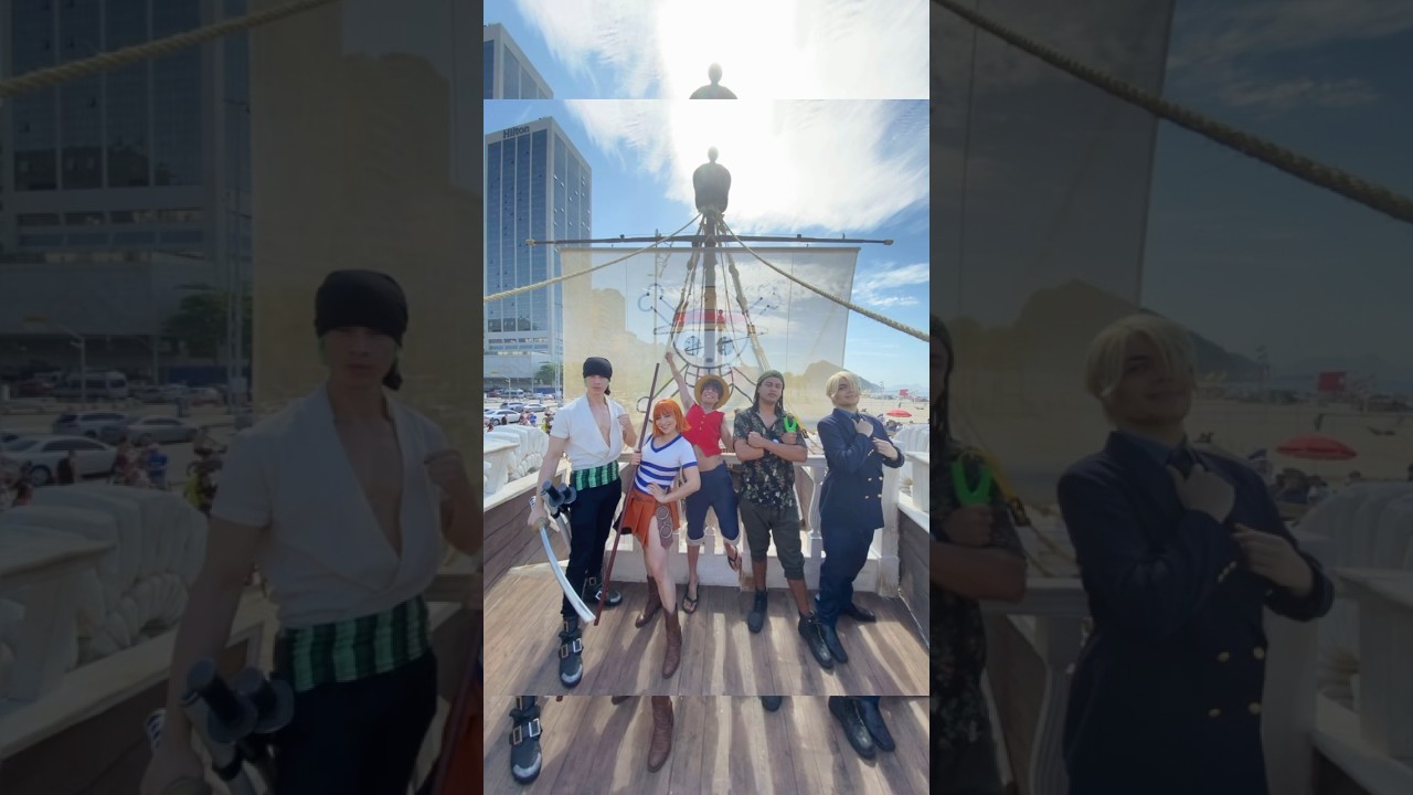 Luffy, Zoro, Nami, Usopp e Sanji #netflix #netflixbrasil #onepiece #cosplay @bandodorei no RJ
