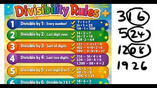rules of divisibility for 1 to 10