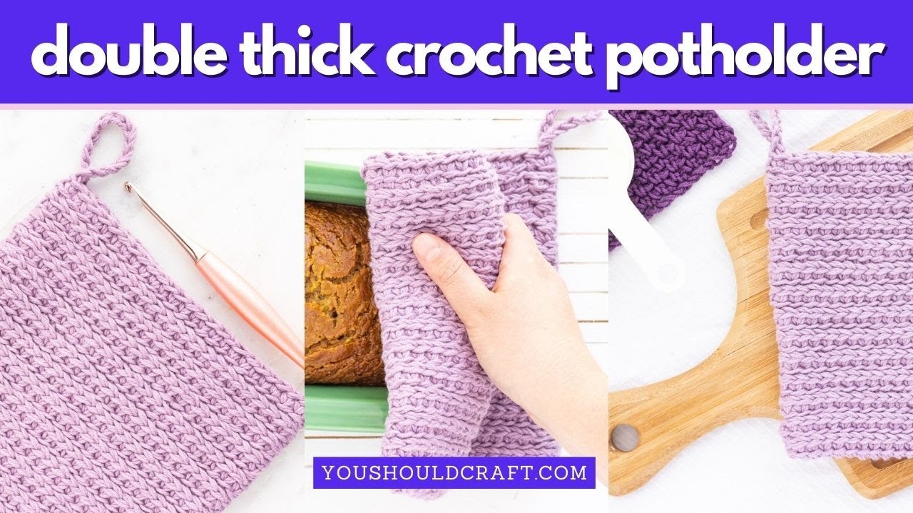 Easy Crochet Potholder - Double-Thick Thermal Pattern