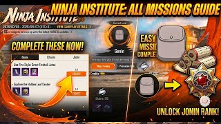 HOW TO COMPLETE NINJA INSTITUTE MISSIONS IN PUBG MOBILE | HOW TO INCREASE NINJA RANK CHAKRA screenshot 1