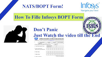 How to fill infosys BOPT form | how to fill bopt form for infosys | NATS/BOPT form | important step
