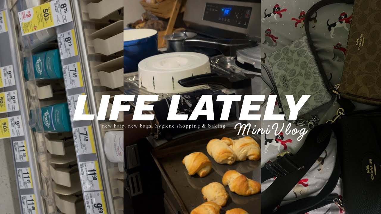 Soft days & random errands | new hair, new bags, hygiene shopping & baking