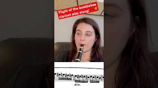 Flight of the bumblebee clarinet playalong! 🎶🐝 #clarinet #flightofthebumblebee #bandmusic