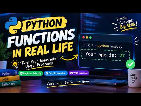 Python Functions Explained with a Real Example 🐍 | Calculate Age Using Python