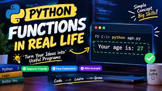 Information Python Functions Explained with a Real Example 🐍 | Calculate Age Using Python Guide
