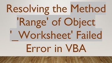 Resolving the Method 