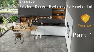 Enscape SketchUp Kitchen interior  workflow Modeling to render tutorial | Part 1| Enscape | SketchUp