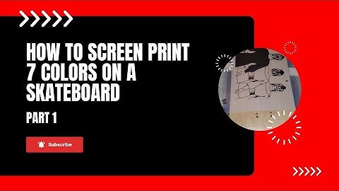 How to screen print skateboards with 7 colors.