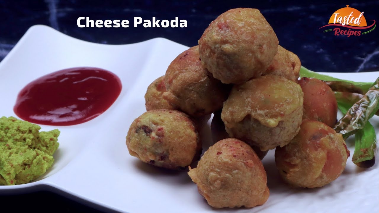 Cheese Pakoda Recipe चीज पकोड़ा Cheese Pakora by TastedRecipes