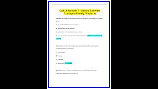 CSSLP Domain 1 Secure Software Concepts Already Graded A1187 636x882